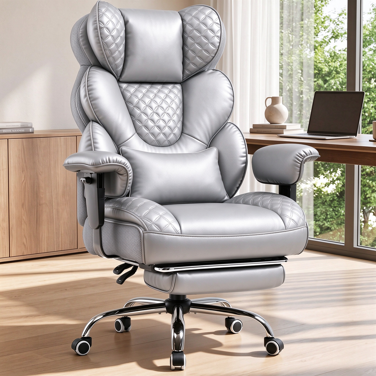 GTPOFFICE Big and Tall Office Chair Wide Seat & Armrests, Leather Executive Gaming Chair High Back,Soft Yet Supportive Resilient Foam, Heavy Duty Ergonomic Lumbar Support Chairs for Back Pain Relief