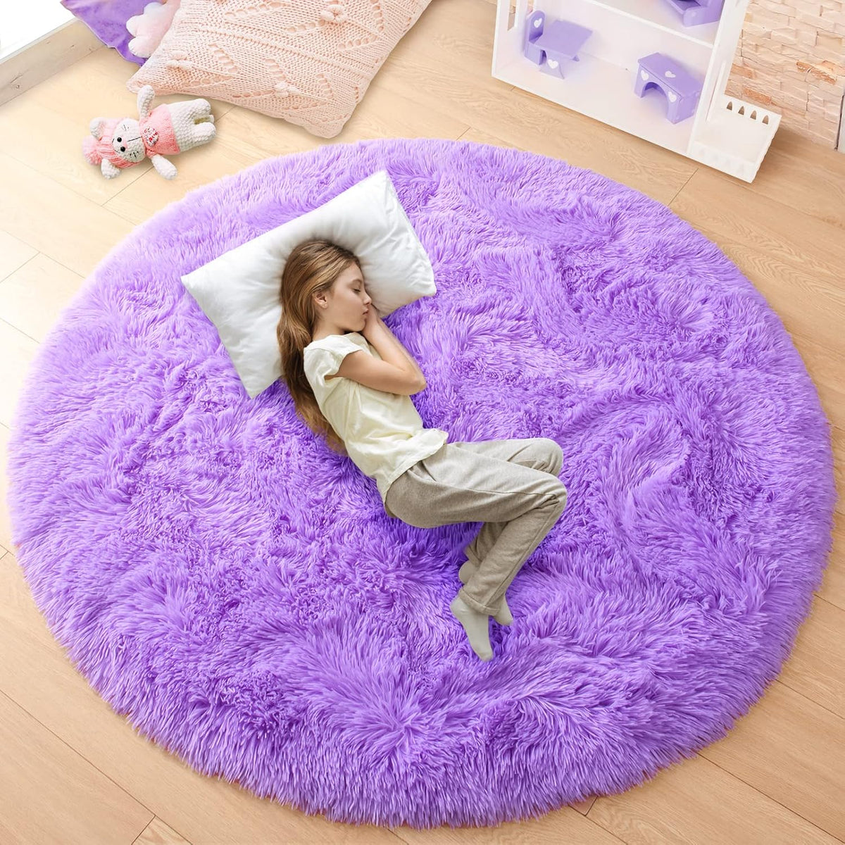 GTPOFFICE Round Rug for office chair