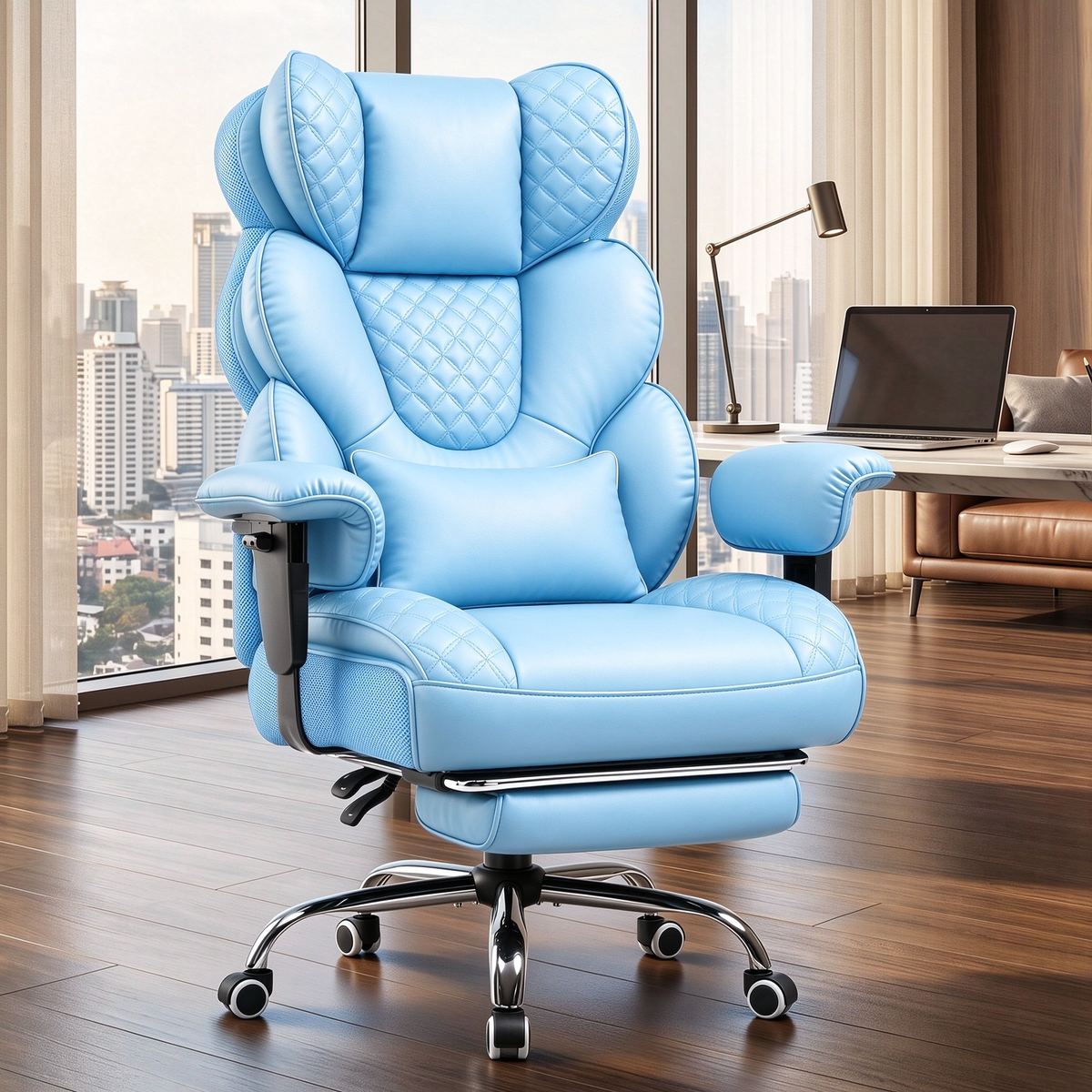 GTPOFFICE Big and Tall Office Chair Wide Seat & Armrests, Leather Executive Gaming Chair High Back,Soft Yet Supportive Resilient Foam, Heavy Duty Ergonomic Lumbar Support Chairs for Back Pain Relief