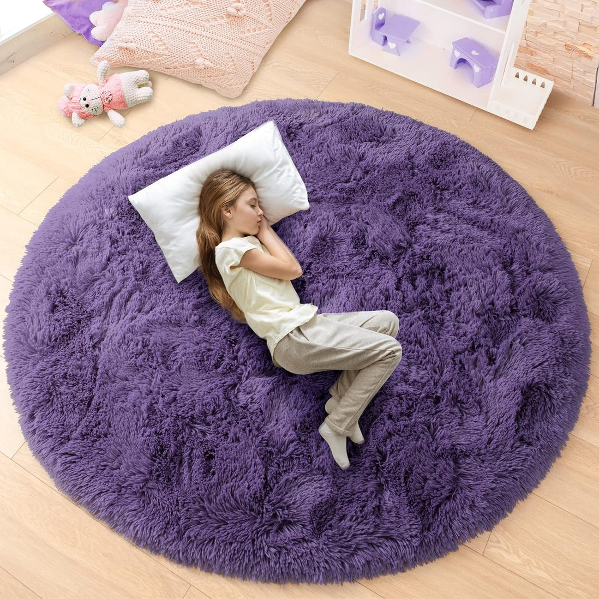 GTPOFFICE Round Rug for office chair
