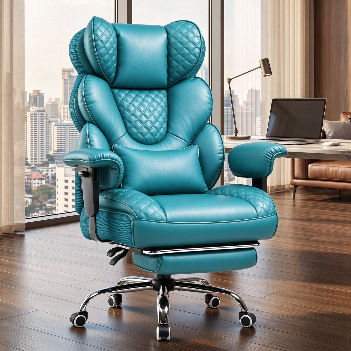 GTPOFFICE Big and Tall Office Chair Wide Seat & Armrests, Leather Executive Gaming Chair High Back,Soft Yet Supportive Resilient Foam, Heavy Duty Ergonomic Lumbar Support Chairs for Back Pain Relief