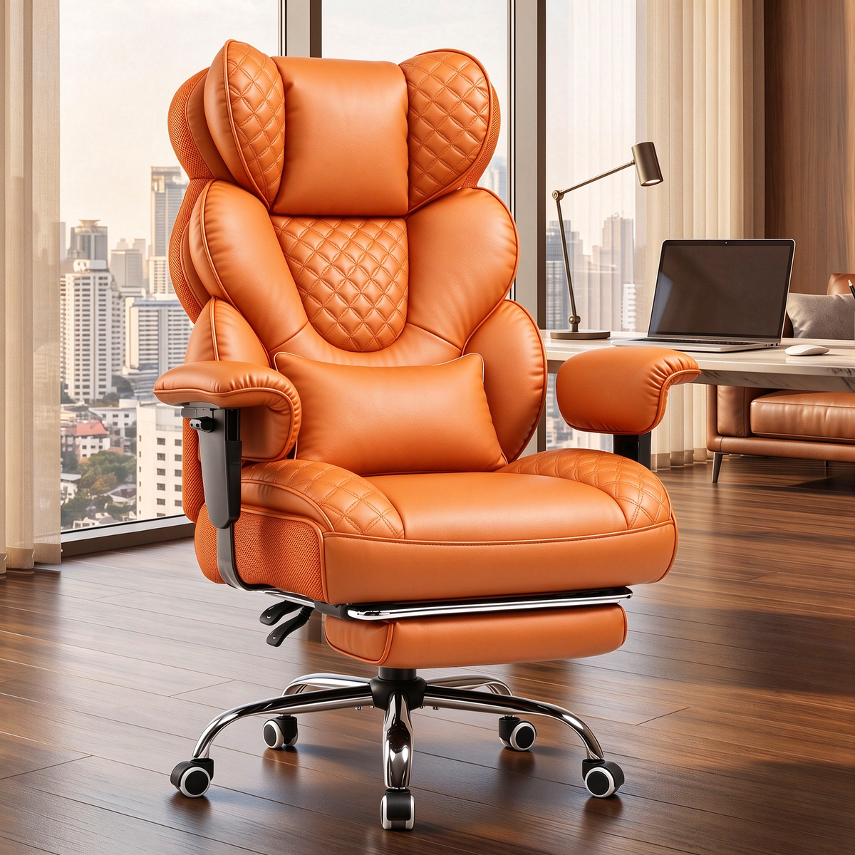 GTPOFFICE Big and Tall Office Chair Wide Seat & Armrests, Leather Executive Gaming Chair High Back,Soft Yet Supportive Resilient Foam, Heavy Duty Ergonomic Lumbar Support Chairs for Back Pain Relief