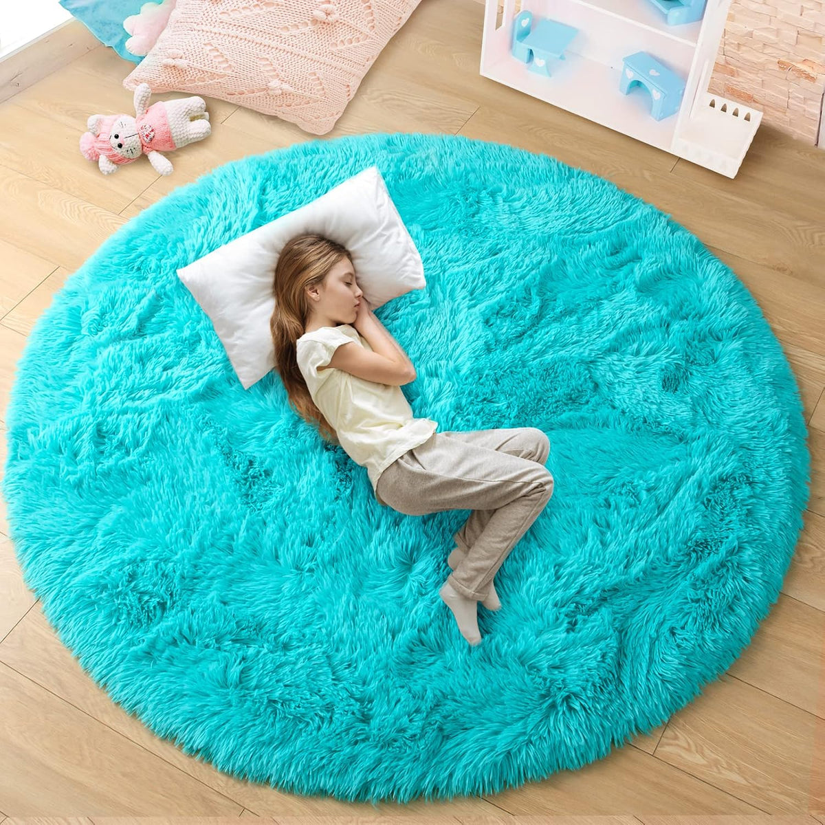 GTPOFFICE Round Rug for office chair
