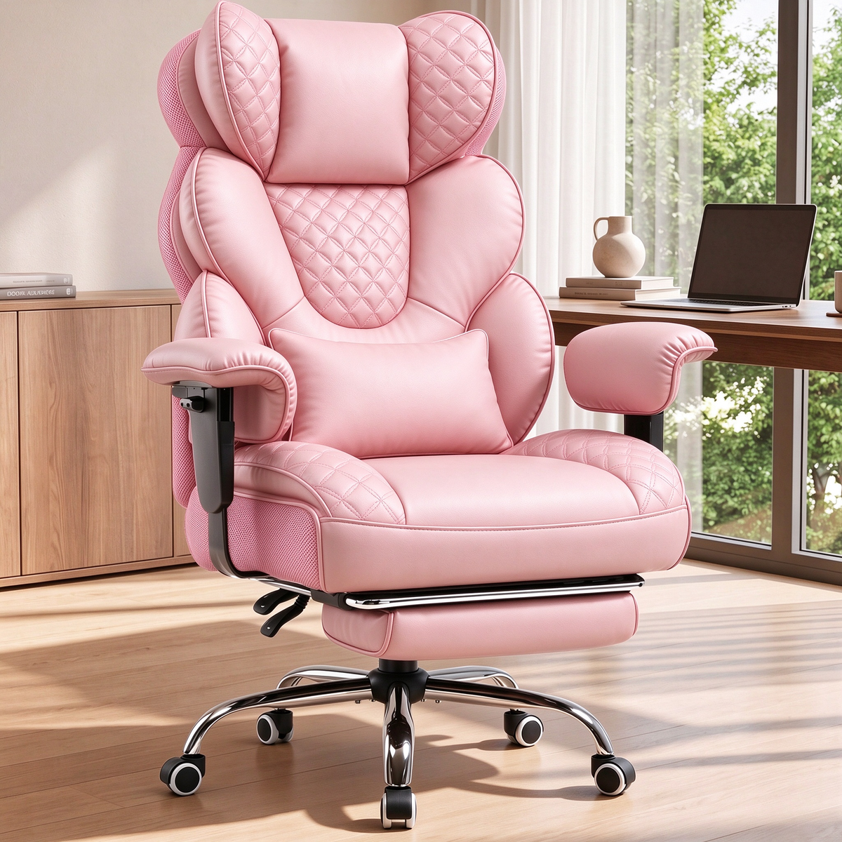 GTPOFFICE Big and Tall Office Chair Wide Seat & Armrests, Leather Executive Gaming Chair High Back,Soft Yet Supportive Resilient Foam, Heavy Duty Ergonomic Lumbar Support Chairs for Back Pain Relief