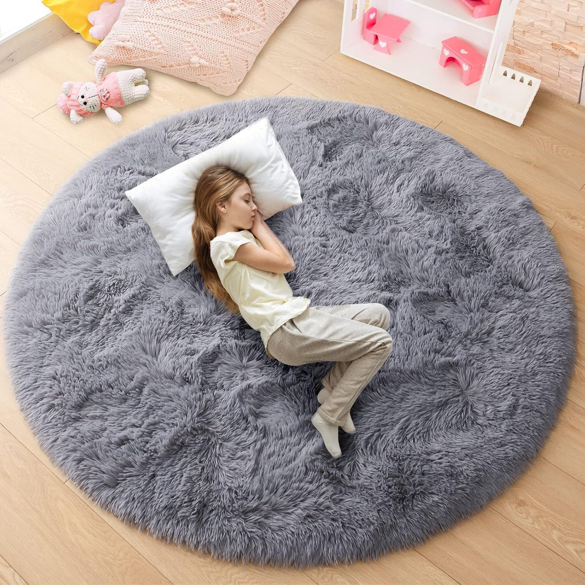 GTPOFFICE Round Rug for office chair
